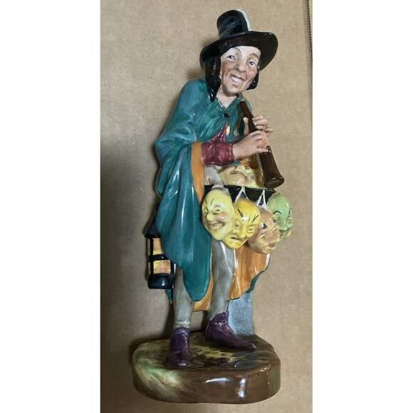 Halloween Antique Royal Doulton “The Mask Seller” Figurine Retired 2103 - Picture 1 of 16